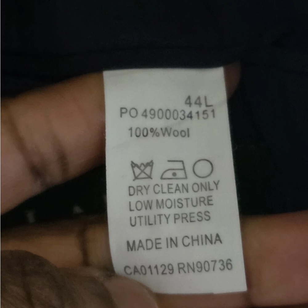 Lauren Ralph Lauren Sports Coat Men 44L Navy Blue Wool Gold Button Career - Picture 10 of 15